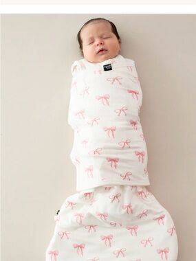 Kyte Baby Pink Bow Sleep Sack Swaddler - Bow